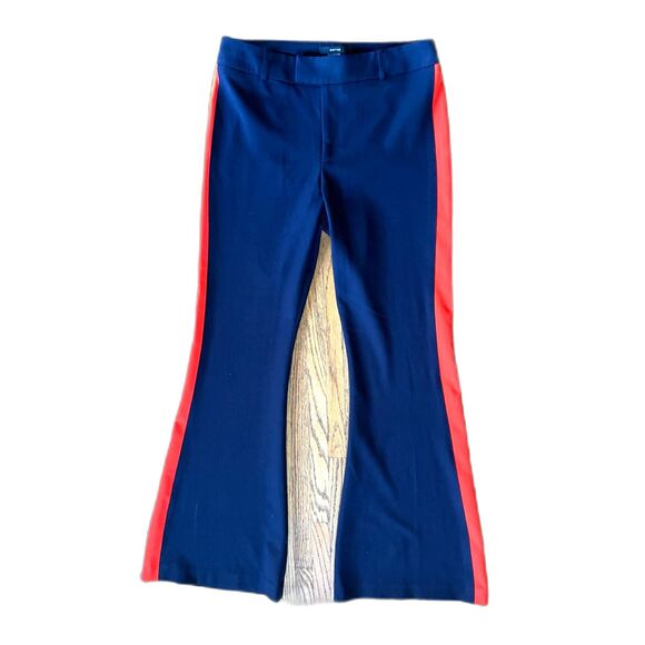SMYTHE Blue Red Stripe Bootcut Flare Pants Trousers   Women's Size 10 - Picture 2 of 8